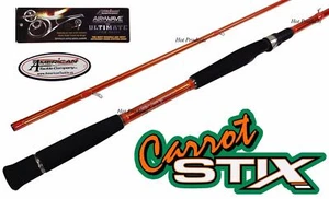 Carrot Stix SPINNING 11' MEDIUM HEAVY Wild Orange Salmon Steelhead Fishing Rod - Picture 1 of 3