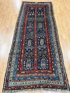 3'8" x 8'8" Antique Russian Kazak Floor Runner Oriental Rug - 1890s - Hand Made - Picture 1 of 11