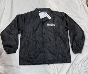 Chaqueta cortavientos Paradise Point "PARKING" negra de nailon para hombre talla M nueva con etiquetas - Imagen 1 de 10