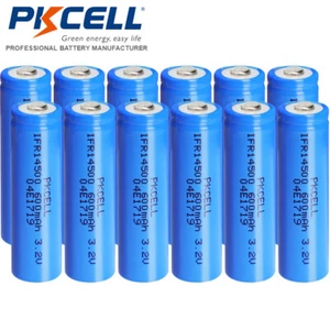 4-20X AA Size 14500 LiFePO4 Li-ion Batteries 3.2V 600mAh For Flashlight Headlamp - Picture 1 of 10