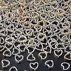  100pcs Metal Heart Bead Frame, 14mm Hollow Heart Beads, Alloy Heart Loose 