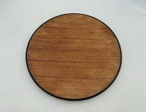 "Plato de teca escandinavo danés estilo minimalista moderno años 50 9"" excelente" - Imagen 1 de 5