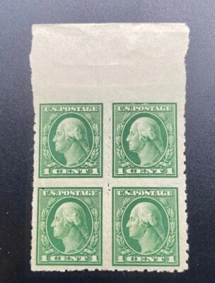 U.S. Stamps. Kansas City Roulette!! Scott #408. 4 block previously hinged.  - Image 1 of 2