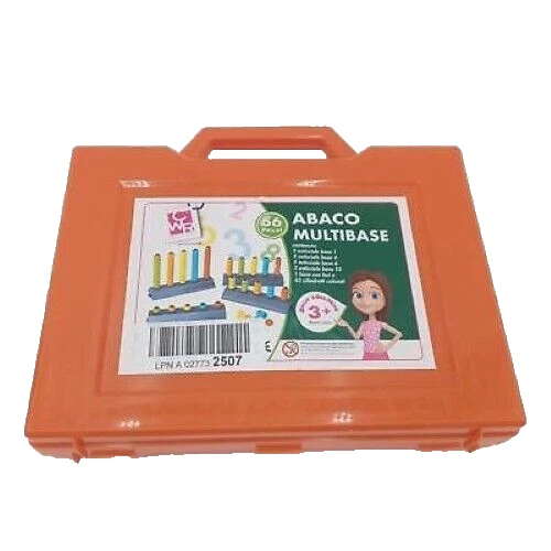 Valigetta Abaco Multibase 66 Pezzi per Bambini Didattica Calcolo CWR Milano - Immagine 1 di 1