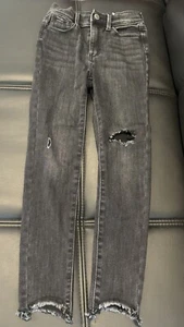 Girls Black Old Navy Button Down Rockstar Super Skinny Jeggings 7 - Picture 1 of 5