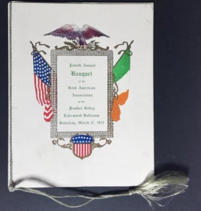 Viertes jährliches Bankett Irish American Association Banther Balley 1951 Programm - Bild 1 von 8