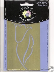Lasting Impressions Embossing Template Flower Floral Design - Picture 1 of 1