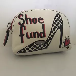 Fabulous RARE Brighton Retired Pop Art Shoe Fund Leather/Zip Mini Coin Purse - Picture 1 of 12