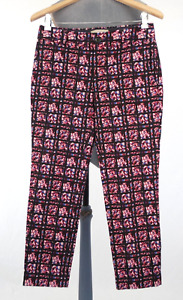 Banana Republic Trousers Hampton Checked Floral Ankle Grazer Casual Size UK 8 XS