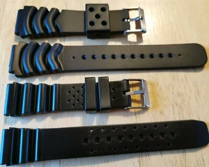 Cinturino in gomma/plastica PU adatto a Citizen Promaster, Seiko, dritto o rotondo - Foto 1 di 1