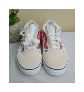 New Vans Old Skool Lace up in True White Sneakers Unisex Sz-M7/W8.5 New - Picture 1 of 5
