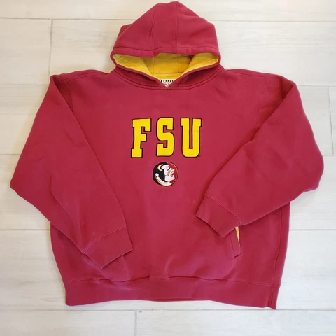 Vintage Florida State University Seminoles Hoodie Heavyweight Sz L Embroidered Cover