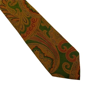 Corbata hecha a mano 100 % lana adorno amarillo verde vintage GANT - Imagen 1 de 6