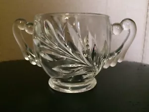 Indiana Glas Weidenmuster offene Zuckerschüssel ~ 2 gebogene Griffe ~ Vintage Kristall - Bild 1 von 4