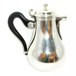 Christofle France BAGATELLE, Ebony Wooden Handle Silverplate Coffee Pot - Picture 1 of 6