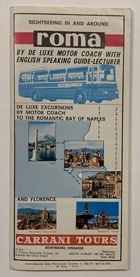 БРОШЮРА: 1970-е - ОСМОТР ДОСТОПРИМЕЧАТЕЛЬНОСТЕЙ В РОМЕ И ВОКРУГ НЕЕ - Туры по Каррани - Рим Италия - Изображение 1 из 4