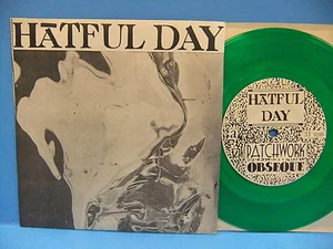 Hatful Day Patchwork Obseque / Fizzle-O Triplet 1990 7" Single Green Vinyl Punk - Bild 1 von 4