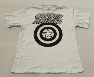Jerry Leigh Unisex Captain America Shield Short Sleeve Shirt DM9 White Size 2XL - Picture 1 of 3