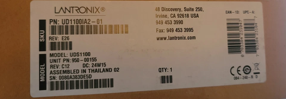 Lantronix - UD1100IA2-01 Rev E26 - Image 1 of 1