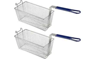 2 Commercial Frying Fryer Basket Chip Fish Deep Fat Pitco-Imperial 340x165x150mm - Picture 1 of 4