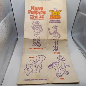 Bolsa de papel Woody with a Woody Toy Story Burger King retiro impresión error promoción - Imagen 1 de 6