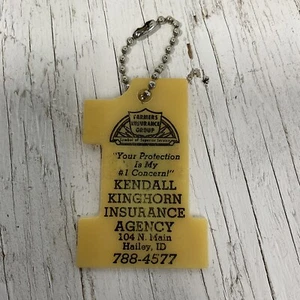 Farmers Insurance Kendall Kinghorn Agency Hailey Idaho Glow In The Dark Keychain - Picture 1 of 6