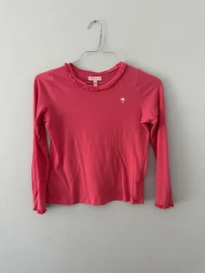 Girls Lilly Pulitzer Pink Peplum Long Sleeve Shirt Size XL (12-14) - Picture 1 of 5