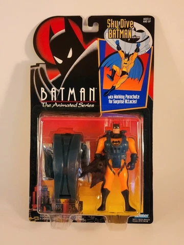 KENNER 1992 Batman the Animated Series Sky Dive Batman Action Figure New In Box! Cover