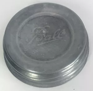 Vintage Kugel oder Atlas Zink Kappe Deckel Reg Mund Mason Einmachglas mit Glaseinsatz - Bild 1 von 16