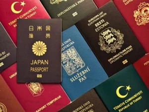 Cuaderno pasaporte EE. UU./Corea del Norte imitación diario de viaje diario regalo para estudiantes - Imagen 1 de 56