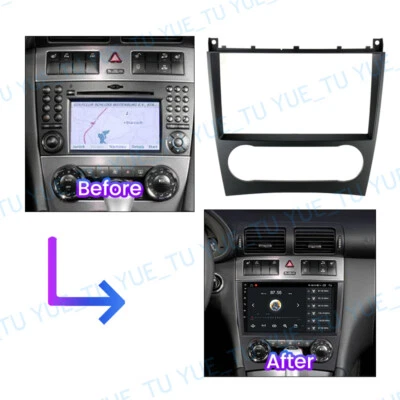 9'' Car Radio Stereo Frame Panel Fascia for BENZ C-CLASS W203 CL203 W209 2004~07 - Image 1 of 4