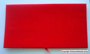 RED Velvet Jewelry display Pad FULL SIZE 14" x 7 1/2" X 1/4" Pin to it JD016 - Picture 1 of 3