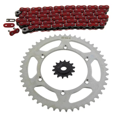 Kawasaki KX250F 250 F 2011 2012 2013 2014 cadena y piñón rojo 14/49 114 L Foto 1 de 4
