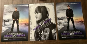 SET BESTEHEND AUS 3 JUSTIN BIEBER Original 27x40 DS Never Say Never Theater Poster - Bild 1 von 7