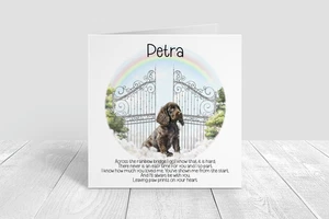 Personalised Dog Sympathy Card, Dog Condolence Card, Pet loss, Spaniel - Picture 1 of 3