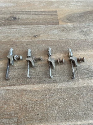 Vintage 1920s 30’s Lug & Hook Tension Rod 4 Sets Nickel From Bacon Banjo Parts - Image 1 of 4