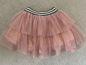 Tea Collection Tule Tiered Tutu pink Skirt Girls Size 4 - Picture 1 of 4