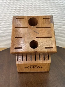 Cutco Homemaker 18 Slot Countertop Knife Block Honey Oak USA - Picture 1 of 10