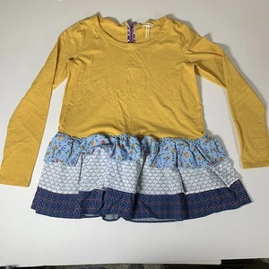 Camisa Blusa Matilda Jane Mujer M Volantes/3 Niveles Azul/Amarillo Con Cremallera - Imagen 1 de 11