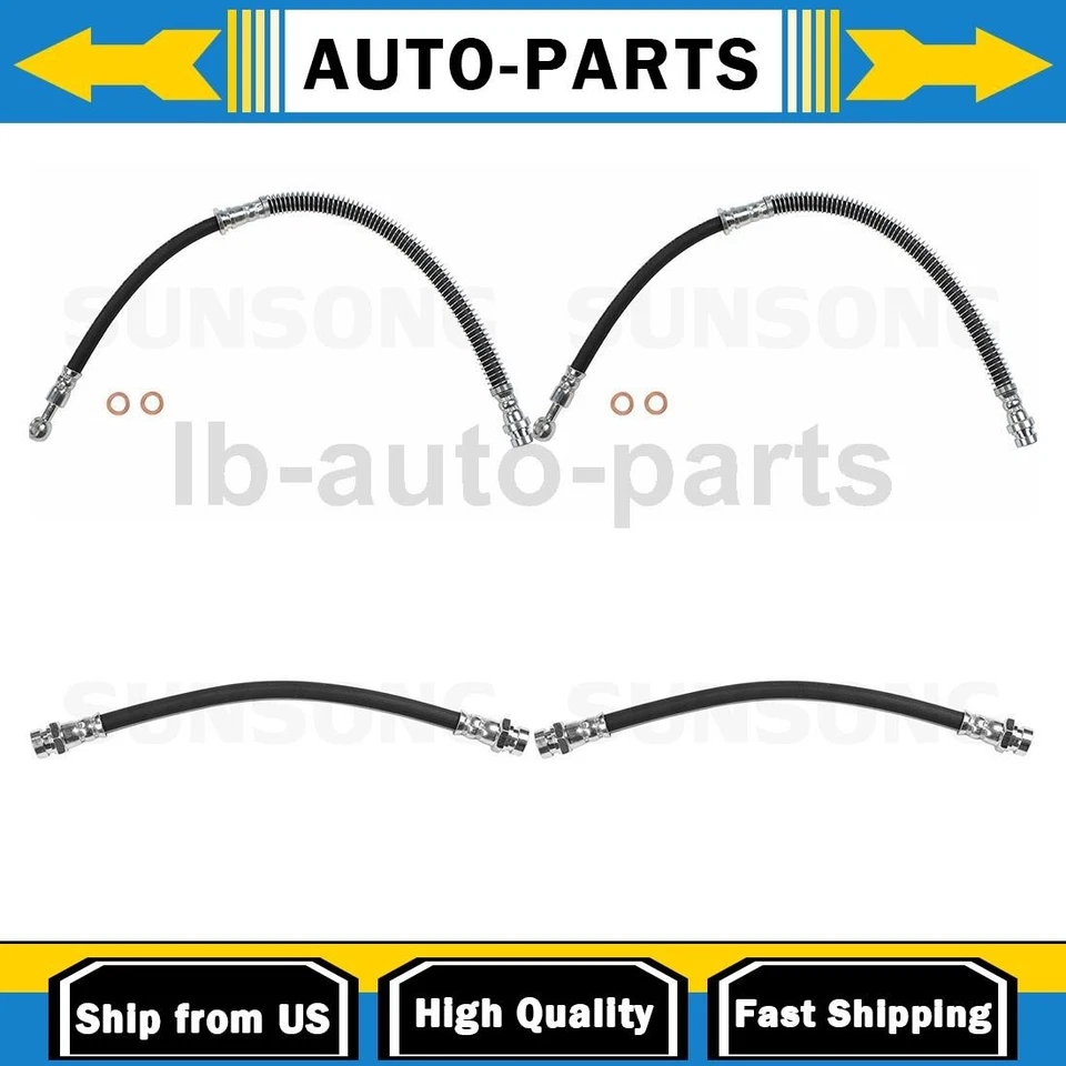 Manguera de freno delantera trasera Sunsong 4x para Mitsubishi Galant 1999-2003 2,4 L Foto 1 de 4