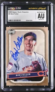 2005 Upper Deck Classics #9 Bob Feller Autograph CGC AU x JSA 9 - Picture 1 of 2