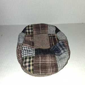 ABG Accessories Kids Newsboy Hat Tweed Elastic Back Brown Blue - Picture 1 of 4