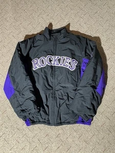 Colorado Rockies Full Zip Puffer Style Jacket Size Large MLB Baseball - Picture 1 of 6