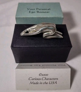 Personal Ego Booster Curious Characters Small Silver Tone Figure 2" Novelty Gift - Picture 1 of 9