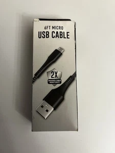 Micro USB Fast Charger 6Ft Data Sync Cable Cord For Samsung Android LG NIB - Picture 1 of 2
