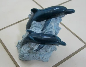 Foot Artworks Dolphin Couple Aqua Marble Sculpture Australia Limited Ed. 97/100 - Picture 1 of 10