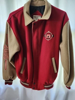 Jaqueta de lã 2005 All American Quarter Horse Congress masculina S Varsity lavagem a seco - Imagem 1 de 4