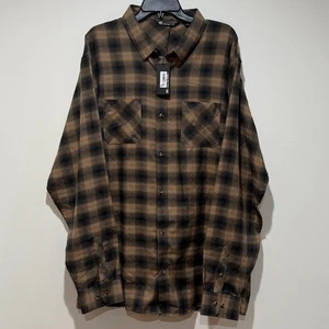 New Travis Mathew Give It a Try Plaid Button-Up Shirt 3XL XXXL Brown Fall Staple - Picture 1 of 11