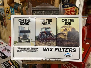 Vintage Wix Filters Blechschild Farm Truck Bulldozer Gas Öl 35 1/2" x 23" - Bild 1 von 7