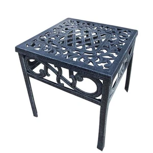 Mississippi Verdi Grey Aluminum Outdoor Side Table - Picture 1 of 1